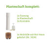 Plasteschaft + Fassung + Kontakte + Holztülle mit Nut 4mm (3624)